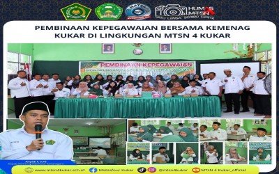 Pembinaan Kepegawaian Bersama Kemenag Kukar di Lingkungan MTsN 4 Kukar