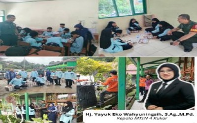 Babinsa Dampingi Program MBG di MTsN 4 Kukar